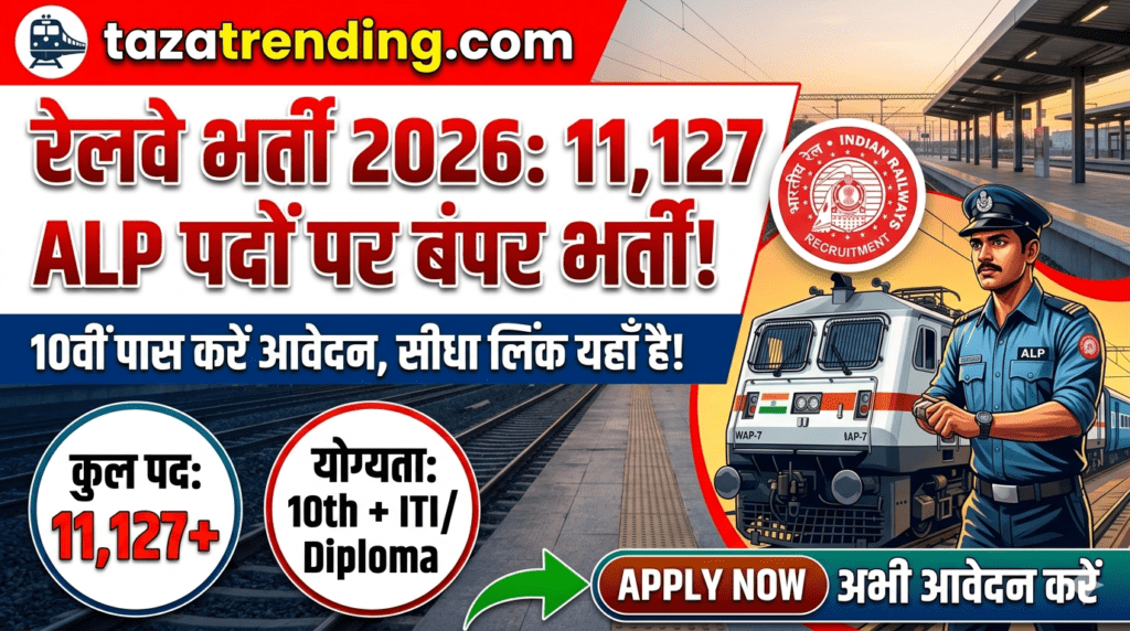 RRB ALP Recruitment 2026 latest notification 11127 vacancies railway job update India