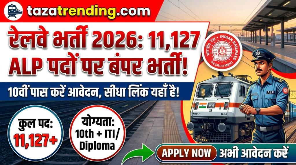 RRB ALP Recruitment 2026 latest notification 11127 vacancies railway job update India