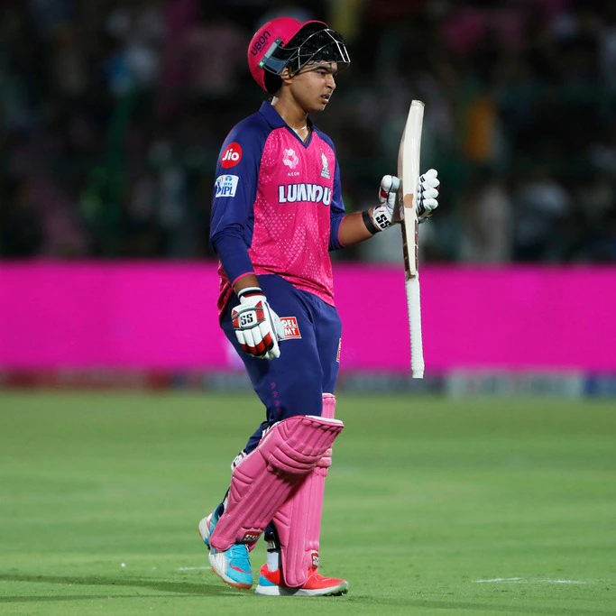 Rajasthan Royals young player Vaibhav Suryavanshi in official team jersey
