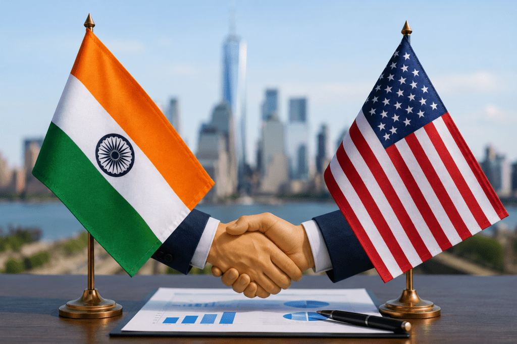 India and United States trade agreement discussions in 2026 with economic cooperation and bilateral trade growth
