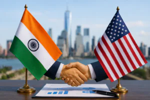 India and United States trade agreement discussions in 2026 with economic cooperation and bilateral trade growth