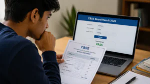 CBSE Class 10 and 12 students checking board exam results and re-evaluation process