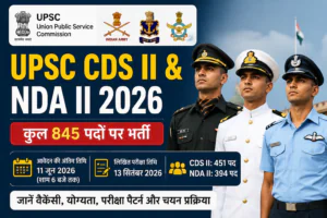 UPSC CDS II and NDA II 2026 Recruitment 845 Vacancies Last Date Extended